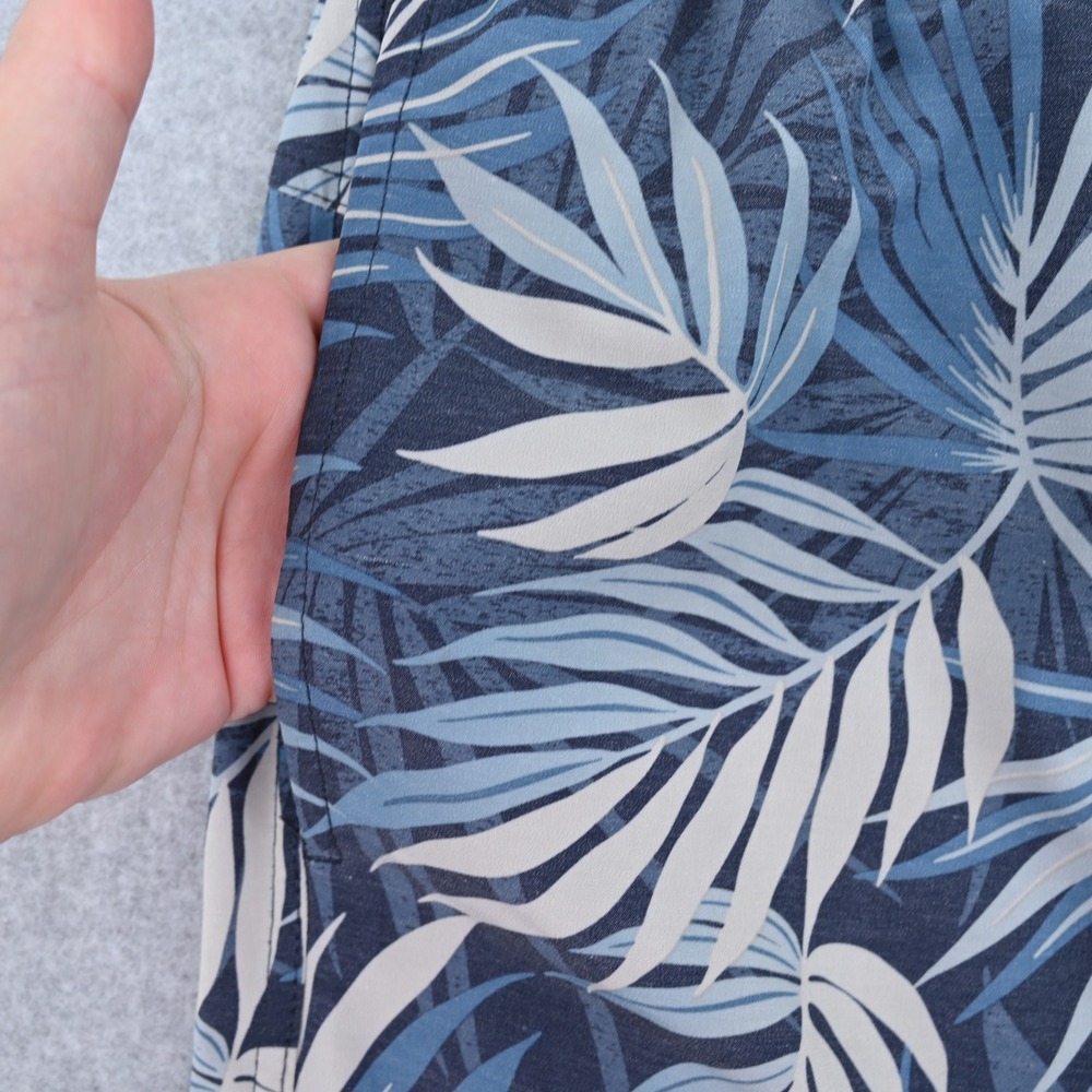 Hang Ten Men XL Hybrid Swim Trunks Tropical Palm Blue Lined Board Shorts Classic - Picture 9 of 16